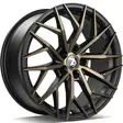 SV-C Black Glossy Gold Front 8,5x19 5/112 ET30 CB66,6 60° - Alumiinivanteet - 350545 - 1
