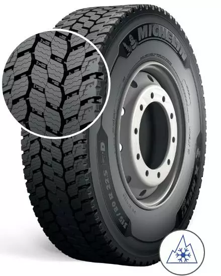 315/80R22,5 156/150L Michelin X MULTI GRIP D M+S 3PMSF DRIVE ERÄ DOT: 2021 - Kuorma-auton renkaat - 362505 - 1