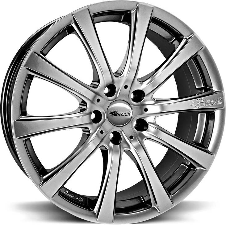 BROCK B21 Chrome Silver 9x18 5/112 ET21 CB66.6 60° - Alumiinivanteet - 260885 - 1