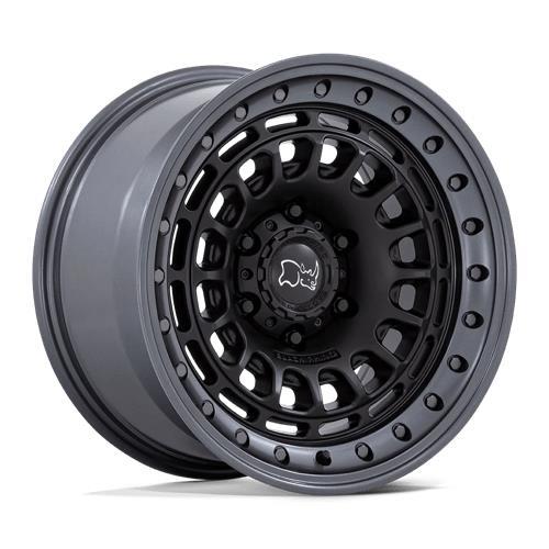 BR014 SAHARA MATTE BLACK W/ GUNMETAL LIP 9x17 6/139,7 ET-12 CB106.1 60° - Alumiinivanteet - 333125 - 1