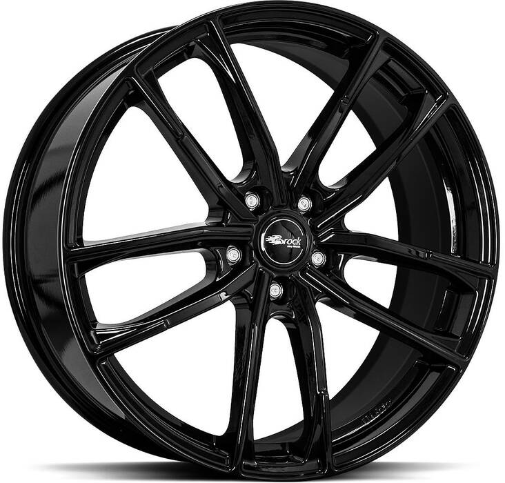BROCK B38 Shiny Black 8x18 5/114,3 ET45 CB60.1 60° - Alumiinivanteet - 286425 - 1