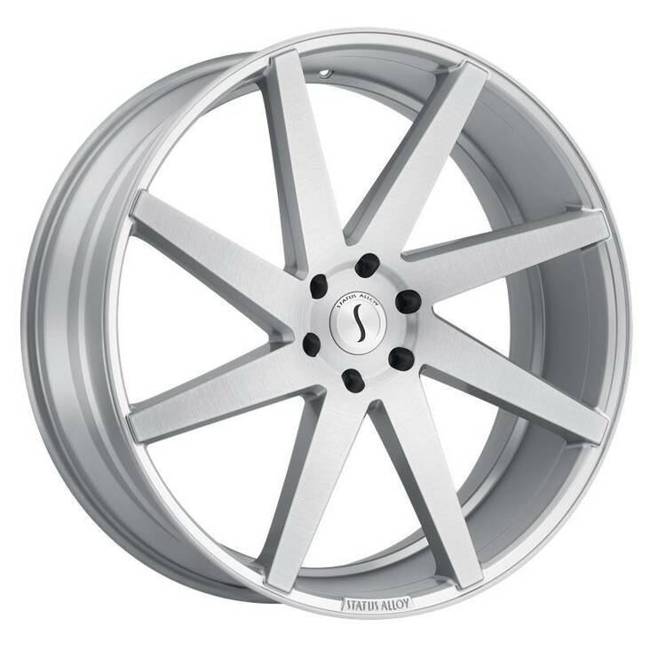 BRUTE SILVER W/ BRUSHED MACHINED FACE 9,5x22 5/112 ET35 CB66,6 60° - Alumiinivanteet - 289815 - 1