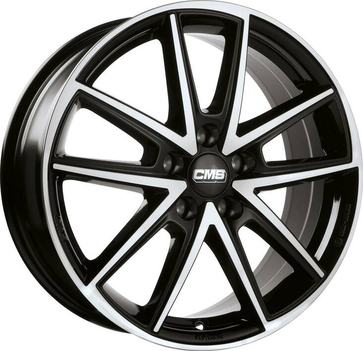 CMS C30 Diamond Black Gloss 6,5x16 5/100 ET40 CB57,1 R13 - Alumiinivanteet - 302635 - 1