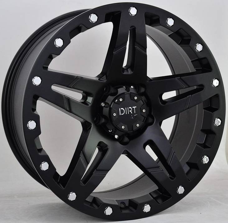 D66 Flatblack. 9x20 6/139,7 ET25 CB106.1 60° - Alumiinivanteet - 203675 - 1