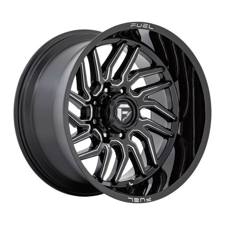D807 HURRICANE GLOSS BLACK MILLED 9x20 8x170 ET1 CB125.1 60° 1678 kg - Alumiinivanteet - 326405 - 1