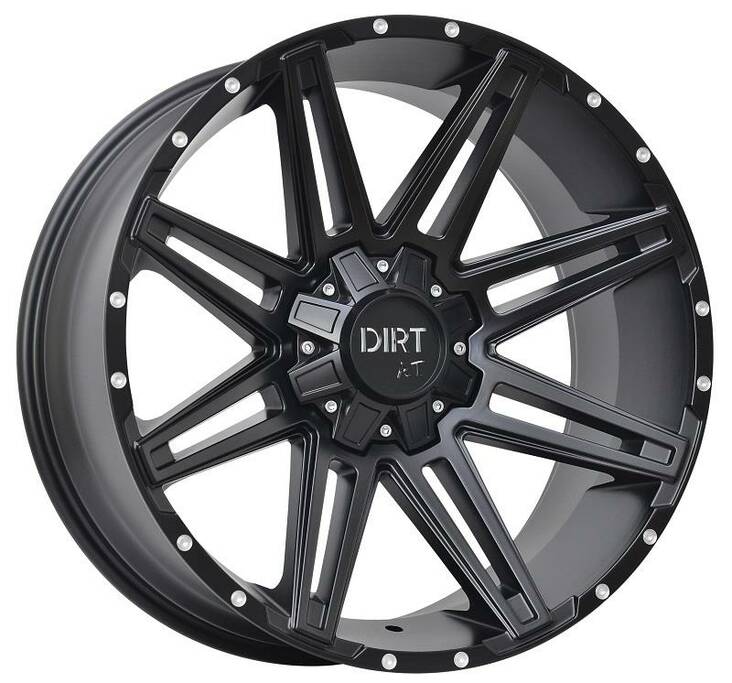 D88 Flatblack milled rivets 10x22 5/127/139,7 ET-20 CB78.1 60° - Alumiinivanteet - 297315 - 1