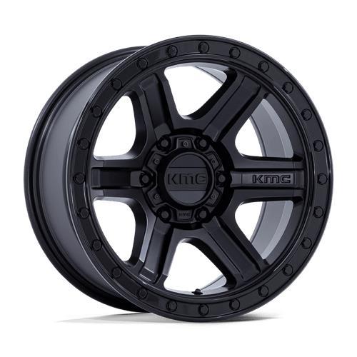 KM551 OUTRUN MATTE BLACK W/ GLOSS BLACK LIP 8,5x17 5/127 ET18 CB71,5 60° - Alumiinivanteet - 329475 - 1