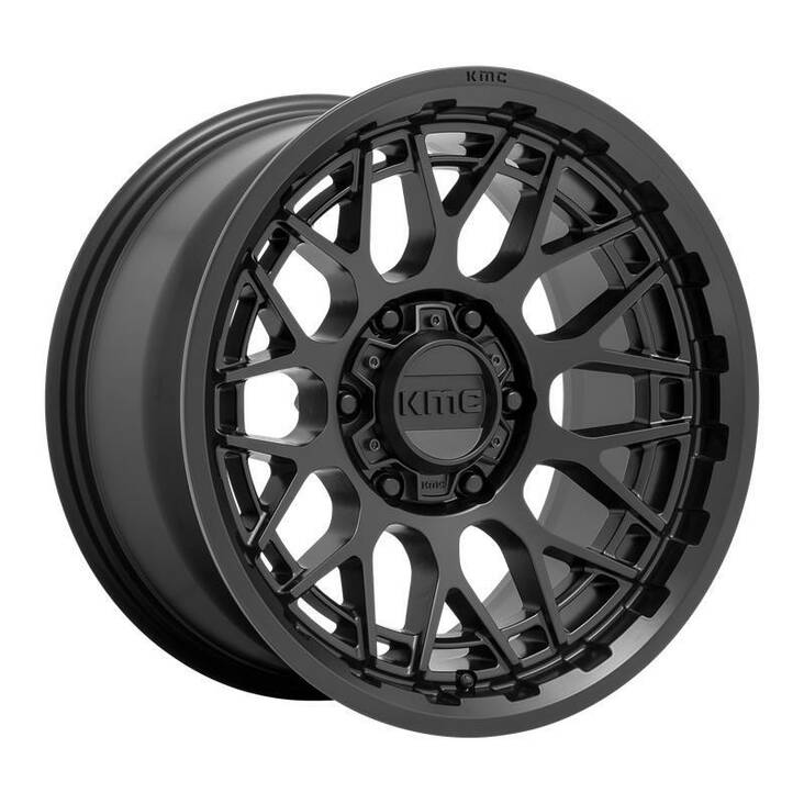 KM722 Satin Black Black 9x20 8x165,1 ET18 CB125.1 60° 1678 kg - Alumiinivanteet - 275035 - 1