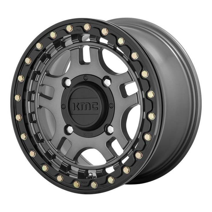 KS240 Gun Metal With Gloss Black Ring 7x14 4/137 ET38 CB112,0 60° - Alumiinivanteet - 277085 - 1