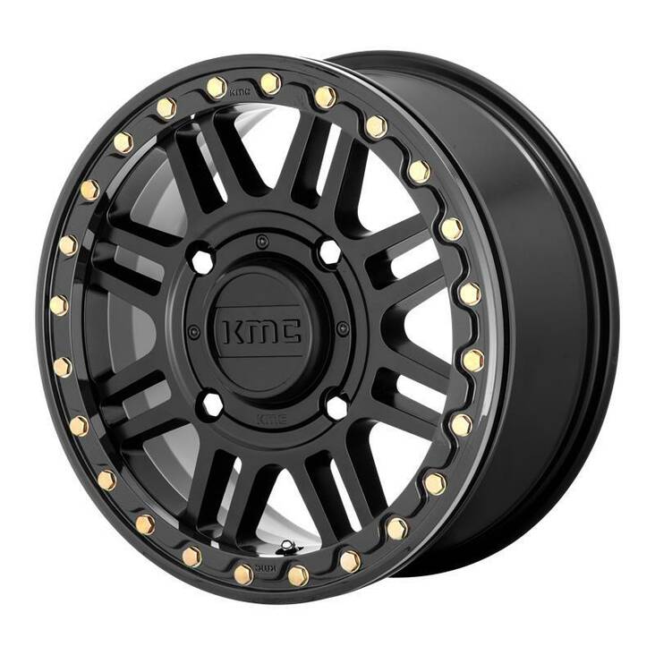 KS250 Satin Black With Gloss Black Ring 6x15 4/156 ET38 CB132.0 60° - Alumiinivanteet - 273805 - 1