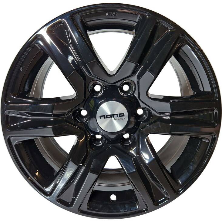 Nano 3S5958 Glossy Black 7,5x17 6/139,7 ET30 CB110,0 60° - Alumiinivanteet - 316605 - 1