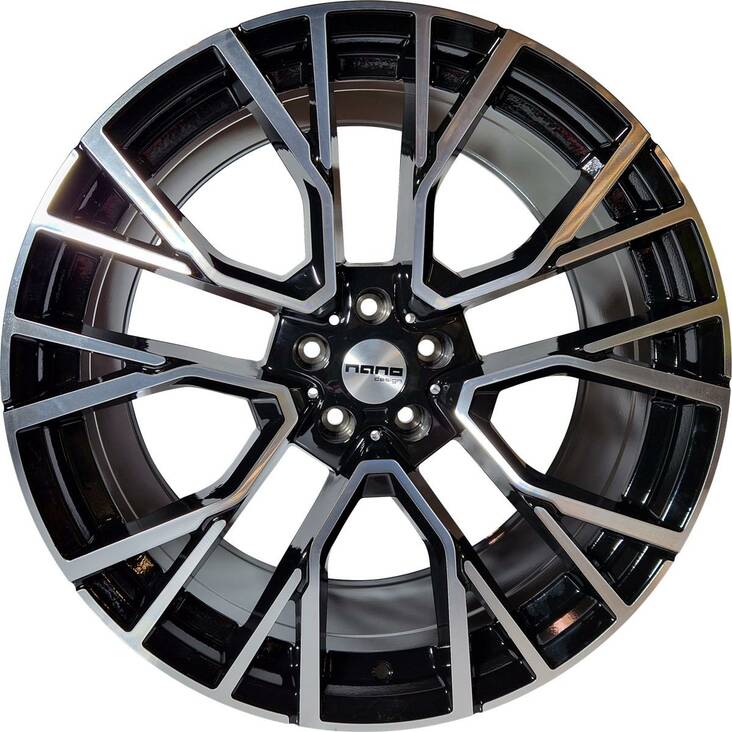 Nano 5769 Glossy Black Polished 9,5x21 5/112 ET33 CB66,6 60° - Alumiinivanteet - 316595 - 1