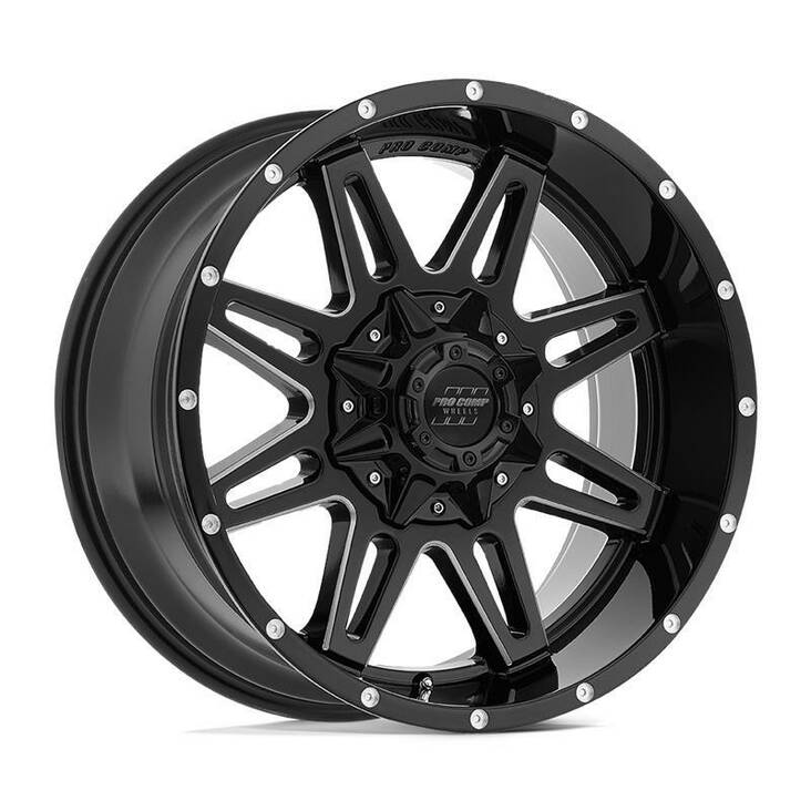 PA42 BLOCKADE GLOSS BLACK MILLED 9,5x20 5/139,7/150 ET-6 CB110,1 60° - Alumiinivanteet - 331605 - 1