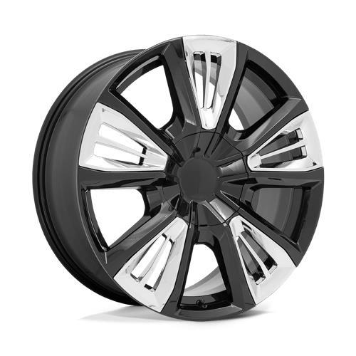 PR212 GLOSS BLACK W/ CHROME ACCENTS 9x22 6/139,7 ET28 CB78,1 60° - Alumiinivanteet - 325615 - 1