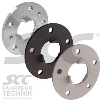 SCC Spacer 10mm System 2P ALU musta/anod. 5/130 CB71,6 (pari) - Rengas- ja vannetarvikkeet - 290395 - 1