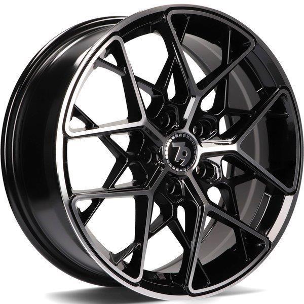 SCF-C Black Front Polished 7x16 5/100 ET38 CB67,1 60° - Alumiinivanteet - 317605 - 1