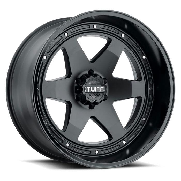 T1A MATTE BLACK W/GLOSS BLACK LIP 9x20 6/114,3 ET15 CB76,1 60° - Alumiinivanteet - 212725 - 1