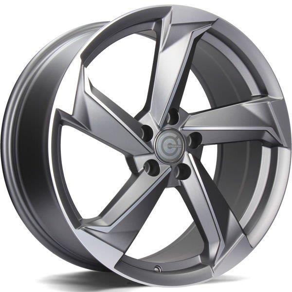 Twist Matt Anthracite Front Polished 8x18 5/112 ET35 CB66.5 60° - Alumiinivanteet - 313555 - 1