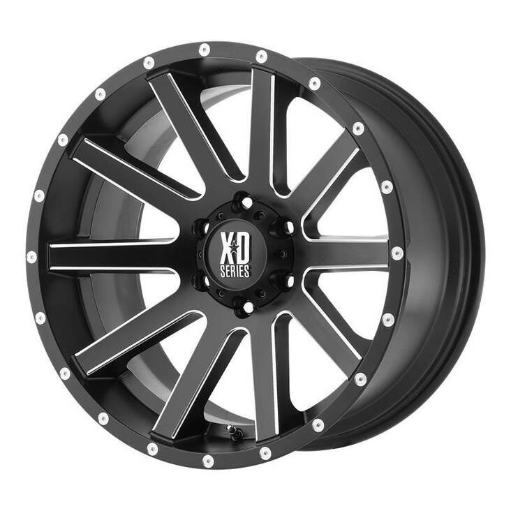 XD818 Satin Black Milled 10x20 5/127 ET-24 CB78,3 60° - Alumiinivanteet - 240085 - 1