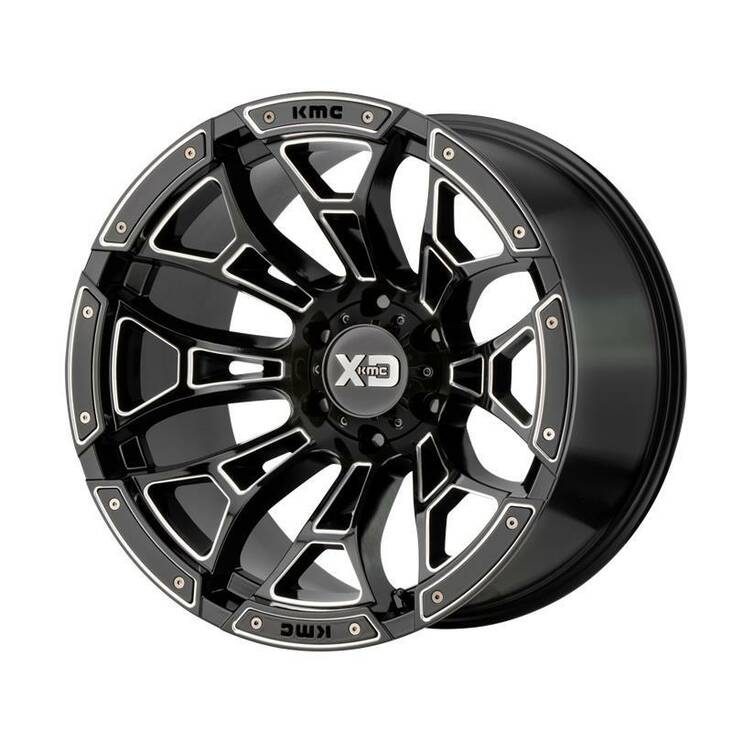 XD841 Gloss Black Milled 9x18 5/114,3 ET0 CB78,0 60° - Alumiinivanteet - 252025 - 1