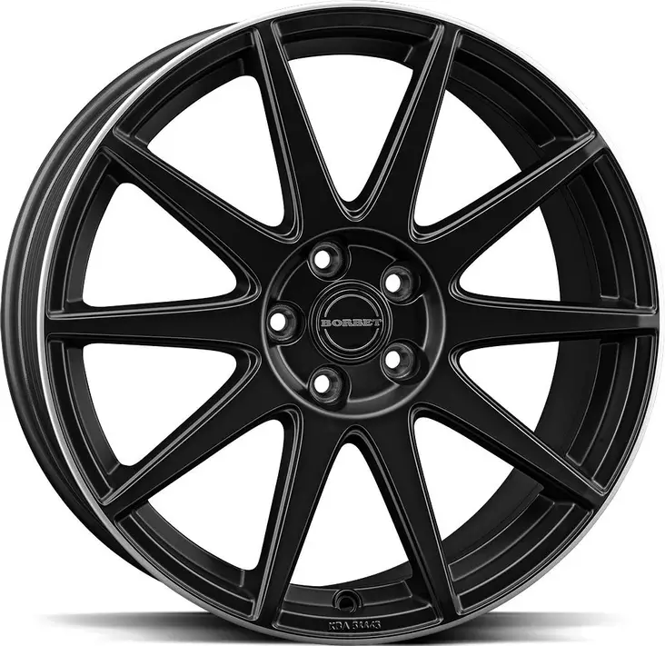 BORBET GTX Black Matt Rim Silv 8x19 5/108 ET42 CB72.5 60° - Alumiinivanteet - 355725 - 1