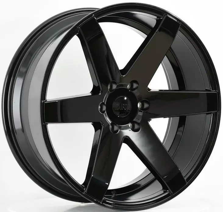 D51 Glossblack 9,5x22 6/139,7 ET18 CB106.1 60° - Alumiinivanteet - 374075 - 1