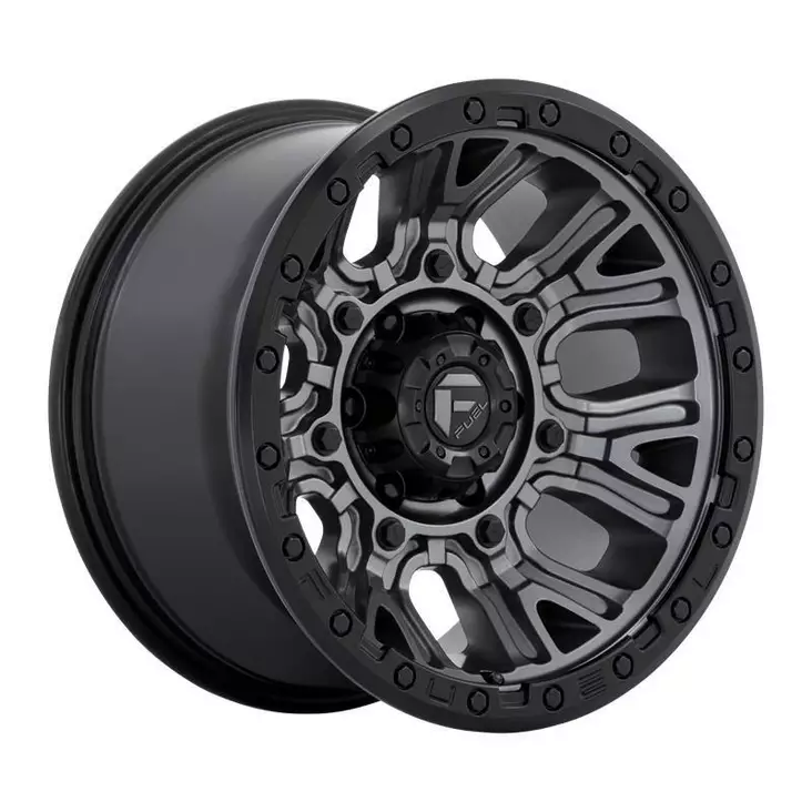 D825 TRACTION MATTE GUNMETAL W/ BLACK RING 8x15 5/139,7 ET-19 CB108.0 60° - Alumiinivanteet - 370935 - 1
