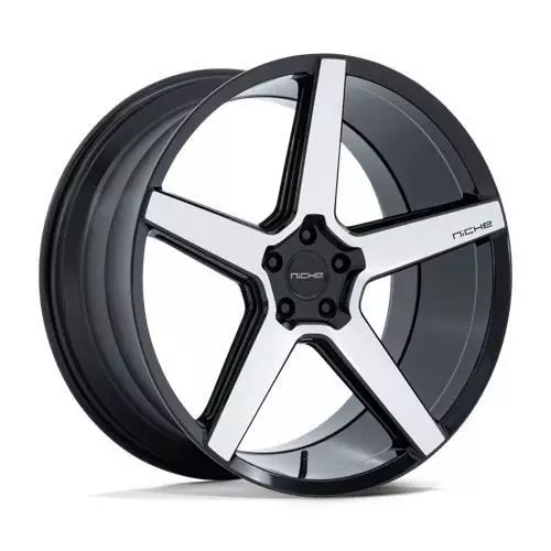 NC283 MODENA GLOSS BLACK W/ MACHINED FACE 10,5x20 5/112 ET38 CB66.6 60° - Alumiinivanteet - 358715 - 1