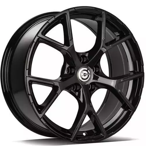 RIVER Black Glossy 8x18 5/112 ET45 CB66.5 60° - Alumiinivanteet - 350575 - 1