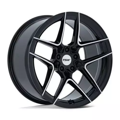 TW008 SLIPSTREAM GLOSS BLACK MACHINED 8,5x19 5/112 ET35 CB66.6 60° - Alumiinivanteet - 369685 - 1