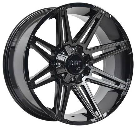 D88 Glossblack 10x20 5/127/139,7 ET-20 CB78.1 60° - Alumiinivanteet - 317396 - 1