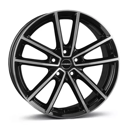 BORBET W Black Pol Gloss 8x19 5/112 ET44 CB57.1 - Alumiinivanteet - 340506 - 2