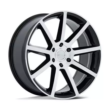 PE007 P6E GLOSS BLACK W/ MACHINED FACE 9,5x20 6/139,7 ET25 CB106.1 60° - Alumiinivanteet - 360266 - 1