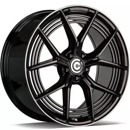 Pure Black Glossy Lip Polished 8,5x20 5/112 ET35 CB66.6 60° - Alumiinivanteet - 373126 - 1