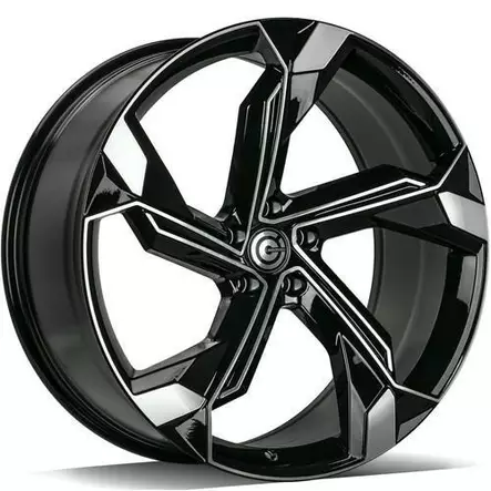 SUPERSTAR Black Front Polished 9,5x21 5/112 ET25 CB66.5 60° - Alumiinivanteet - 348386 - 1