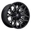 D769 TWITCH GLOSSY BLACK MILLED 10x20 8/180 ET-18 CB124.3 60° - Alumiinivanteet - 297416 - 1