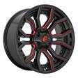 FC712 GLOSS BLACK RED TINTED CLEAR 10x22 8/165,1 ET-18 CB125,2 60° - Alumiinivanteet - 287986 - 1