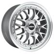 RC155 GLOSS SILVER MACHINED 9,5x18 5/100 ET25 CB57,1 60° - Alumiinivanteet - 312236 - 1