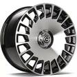 REBELLION Black Front Polished 9,5x20 5/112 ET45 CB66.5 60° - Alumiinivanteet - 333216 - 2