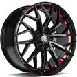 SV-C Black glossy red inner lip 7,5x17 5/114,3 ET40 CB73.1 60° - Alumiinivanteet - 320276 - 2