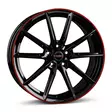 BORBET LX18 Black Gloss Rim Red 8x18 5/112 ET40 CB66.6 60° - Alumiinivanteet - 340206 - 1