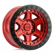 CANDY RED W/ BLACK RING & BOLTS 9,5x18 6/114,3 ET18 CB76,1 60° - Alumiinivanteet - 359976 - 1