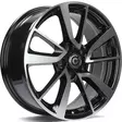 Japan Black Front Polished 7x17 5/114,3 ET40 CB73,1 60° - Alumiinivanteet - 313496 - 1