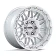 KM555 ATTACK GLOSS SILVER W/ MACHINED FACE 8,5x17 5/127 ET0 CB71.5 60° - Alumiinivanteet - 372606 - 1