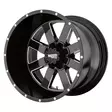 MO962 Gloss Black Milled 10x18 8/170 ET-24 CB125,5 60° - Alumiinivanteet - 239186 - 1