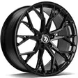 SCF-H Black Glossy 8x18 5/112 ET45 CB66.6 60° - Alumiinivanteet - 352126 - 1