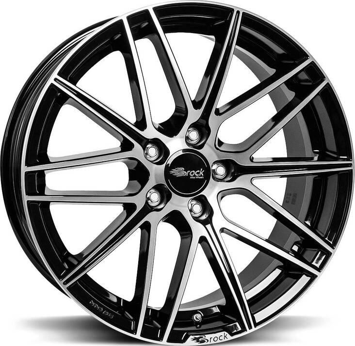 BROCK B34 Black Full Pol 8,5x19 5/114,3 ET38 CB72.6 60° - Alumiinivanteet - 24196 - 1