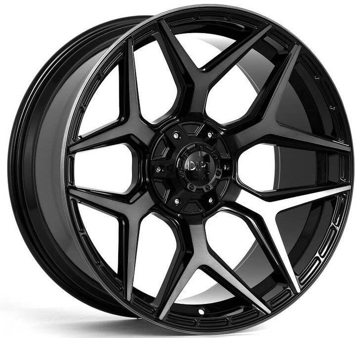 D44 Flatblack tinted face 10x22 6/135/139,7 ET-20 CB106.1 60° - Alumiinivanteet - 336866 - 1