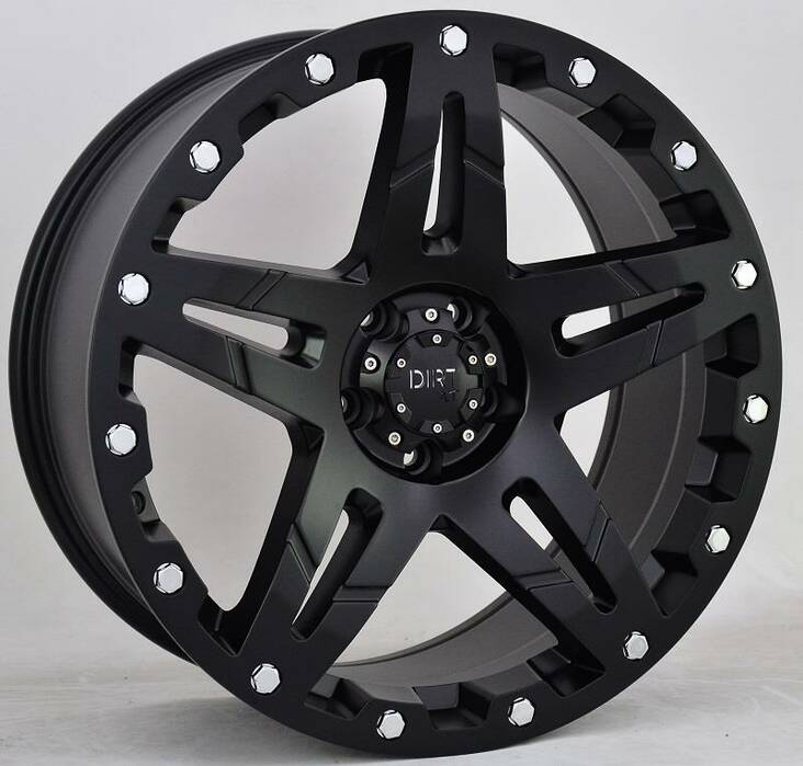 D66 Flatblack 9x20 5/120 ET25 CB65.1 60° - Alumiinivanteet - 35676 - 1