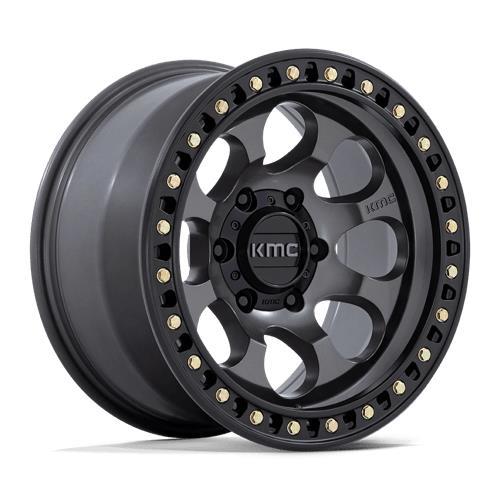 KM550 RIOT SBL ANTHRACITE W/ SATIN BLACK LIP 9x17 6/139,7 ET-12 CB106.1 60° - Alumiinivanteet - 328286 - 1